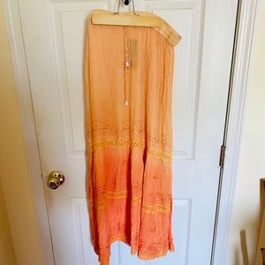 Orange Indian Maxi Skirt